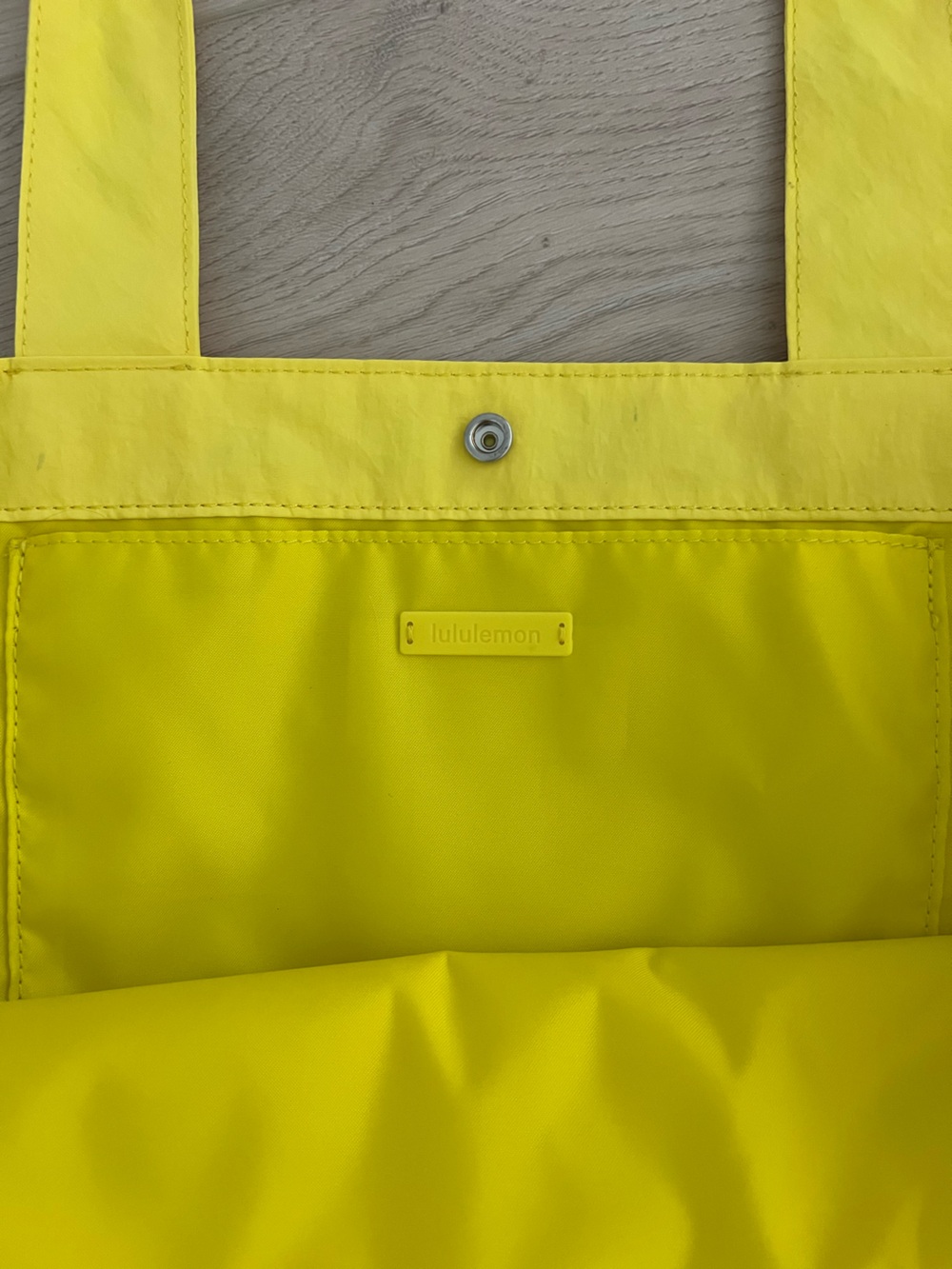 Bright Yellow Canvas Tote Bag - Women Bags - Picture 3 of 4